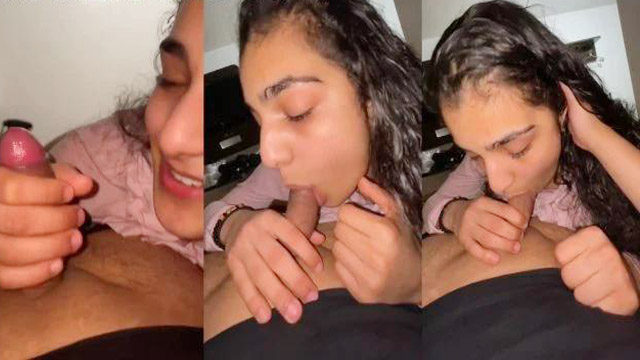 Beautiful Girl Sloppy Sucking Desi BF Cumshot MMS